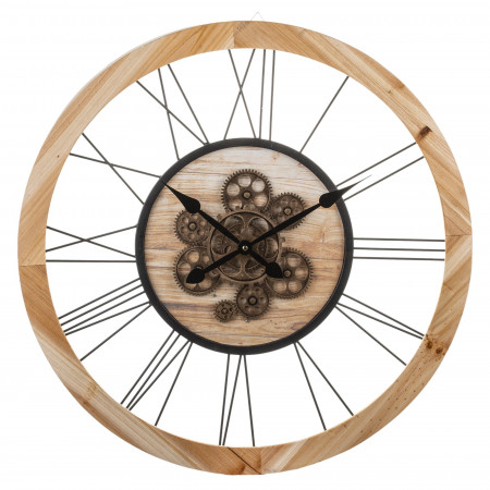 detail Dřevěné hodiny s ozubenými kolečky GD DESIGN