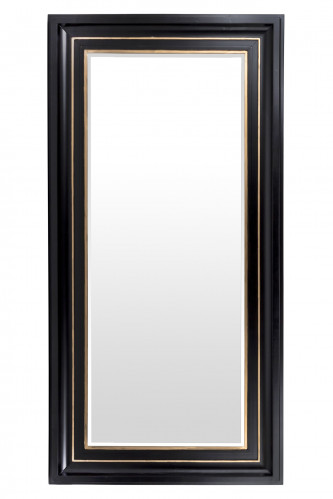 Dřevěné zrcadlo černé