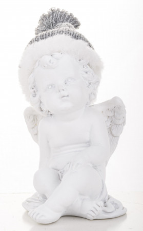 detail Figurka sedící anděl v čepici GD DESIGN