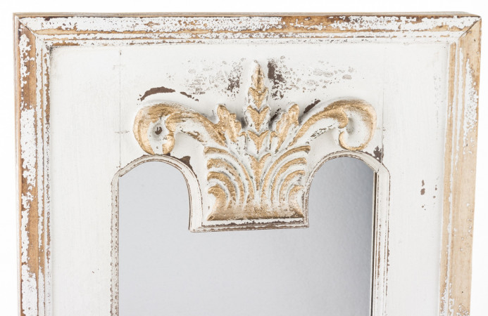 detail Dřevěné zrcadlo s patinou GD DESIGN
