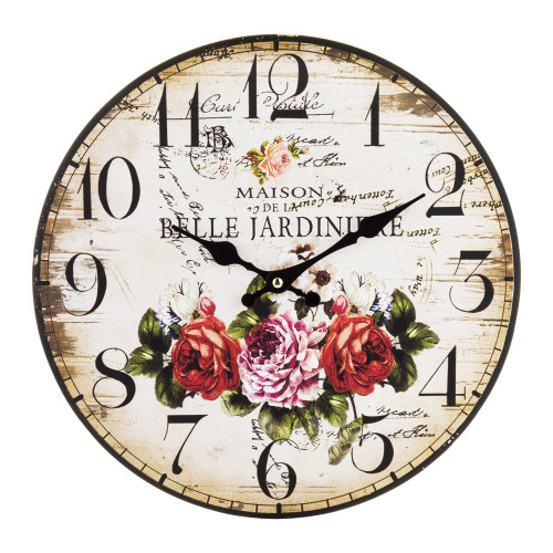 Nástěnné hodiny s květy