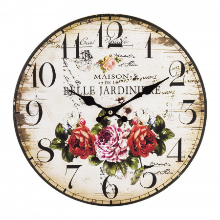 detail Nástěnné hodiny s květy GD DESIGN
