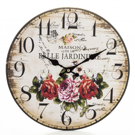 detail Nástěnné hodiny s květy GD DESIGN