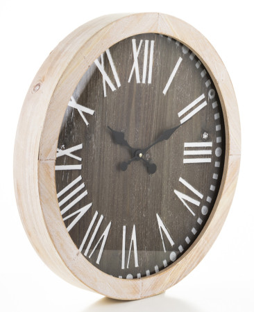 detail Dřevěné hodiny ve světlém rámu GD DESIGN