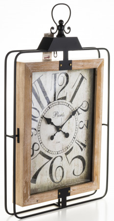 detail Dřevěné hodiny s kovovým rámem GD DESIGN
