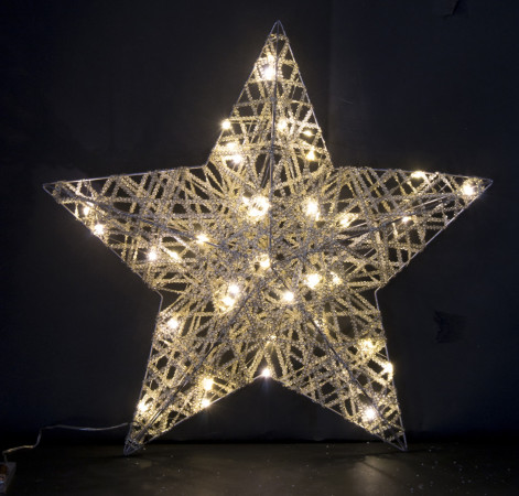 detail Vánoční dekorace hvězda s led osvětlením GD DESIGN