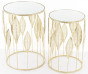 náhled Kovový stolek s dekorem listů zlatý 2 kusy GD DESIGN