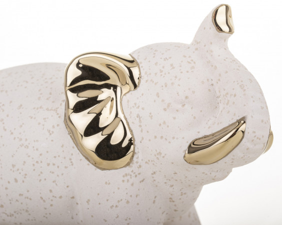 detail Keramický slon se zlatými detaily 12 cm GD DESIGN