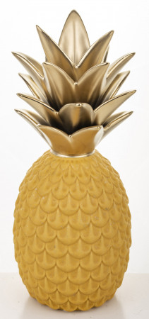 detail Keramický ananas se zlatými listy 29 cm GD DESIGN