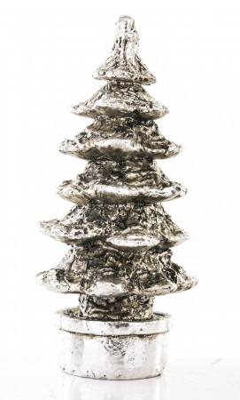 detail Vánoční dekorace stromeček stříbrný GD DESIGN