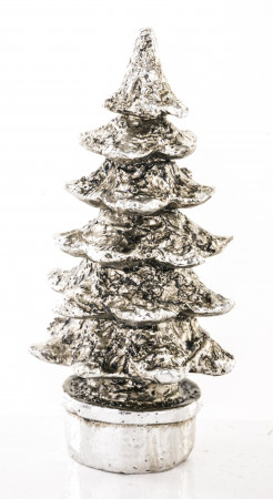 detail Vánoční dekorace stromeček stříbrný GD DESIGN