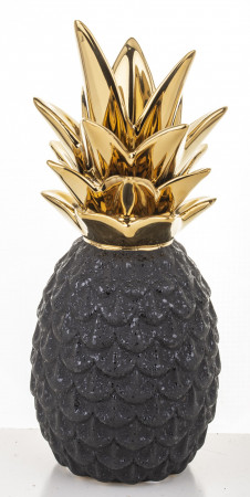 detail Keramický ananas se zlatými listy 22 cm GD DESIGN