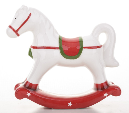 detail Vánoční keramická figurka kůň 14 cm GD DESIGN
