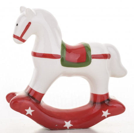 detail Vánoční dekorace houpcí kůň 8,5 cm GD DESIGN