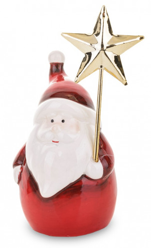 Keramická figurka Santa s hvězdou