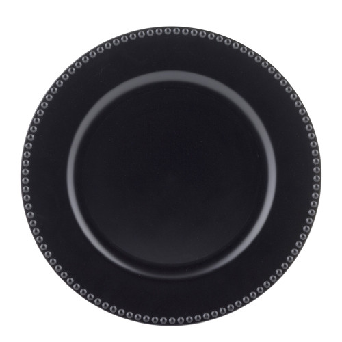 Černý plastový talíř