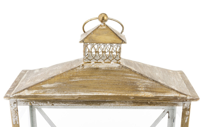 detail Kovová lucerna zlatá 60 cm GD DESIGN