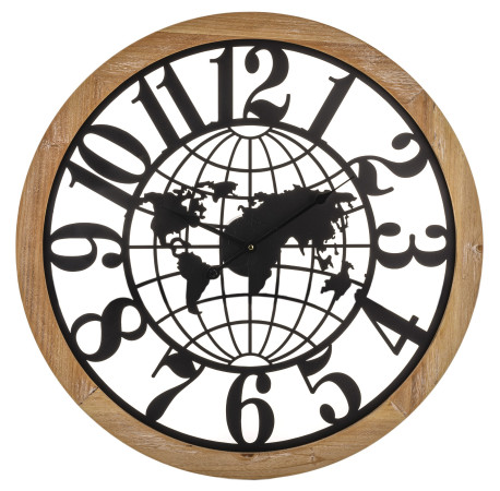 detail Kovové hodiny s mapou světa GD DESIGN