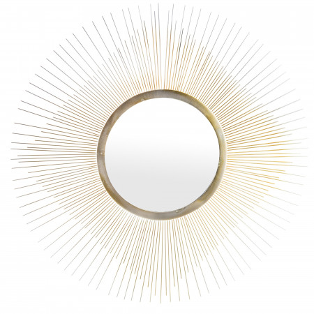 detail Kulaté zrcadlo se zlatými paprsky GD DESIGN