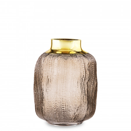 detail Atypická váza se zlatým hrdlem 19 cm GD DESIGN