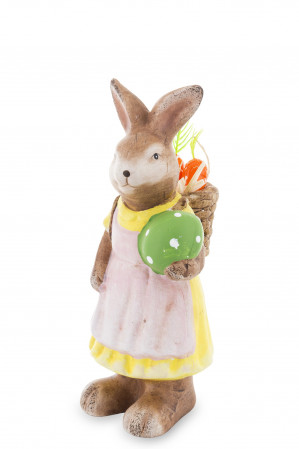 detail Figurka králík se zeleným vajíčkem 19 cm GD DESIGN