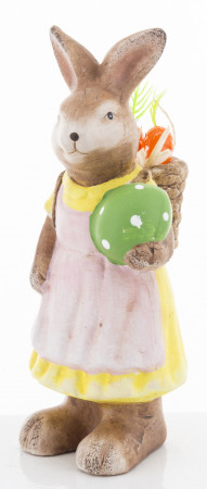 detail Figurka králík se zeleným vajíčkem 19 cm GD DESIGN