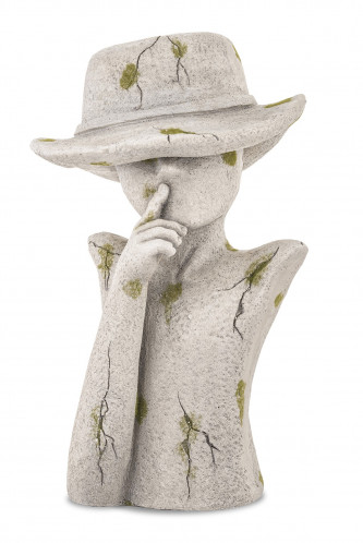 Obal na květináč dáma s kloboukem 46 cm