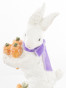náhled Bílý zajíc s mrkví a fialovou mašlí 22 cm GD DESIGN