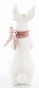 náhled Bílý zajíček s růžovou mašlí 27 cm GD DESIGN