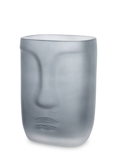 Skleněná váza obličej 15 cm