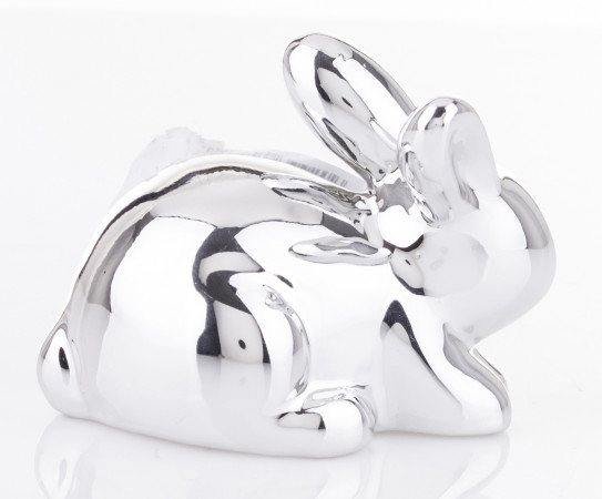 detail Velikonoční dekorace králík stříbrný GD DESIGN