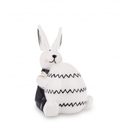 Dekorace figurka králík s vajíčkem