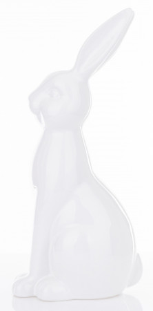 detail Figurka sedící zajíc bílý GD DESIGN