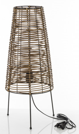 detail Stojací lampa s ratanovým stínidlem 65 cm GD DESIGN