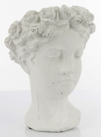 detail Kameninový obal na květináč hlava ženy GD DESIGN