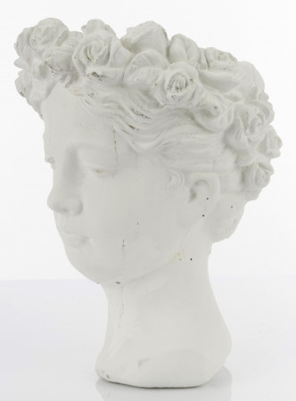 detail Kameninový obal na květináč hlava ženy GD DESIGN