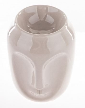 detail Keramická aromalampa obličej béžový GD DESIGN