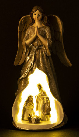 detail Anděl betlém s led osvětlením GD DESIGN