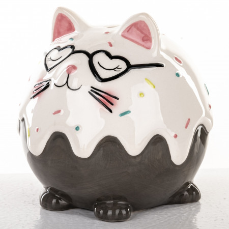 detail Pokladnička kočka s brýlemi GD DESIGN
