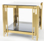 náhled Zlatý konferenční stolek se skleněnou deskou GD DESIGN