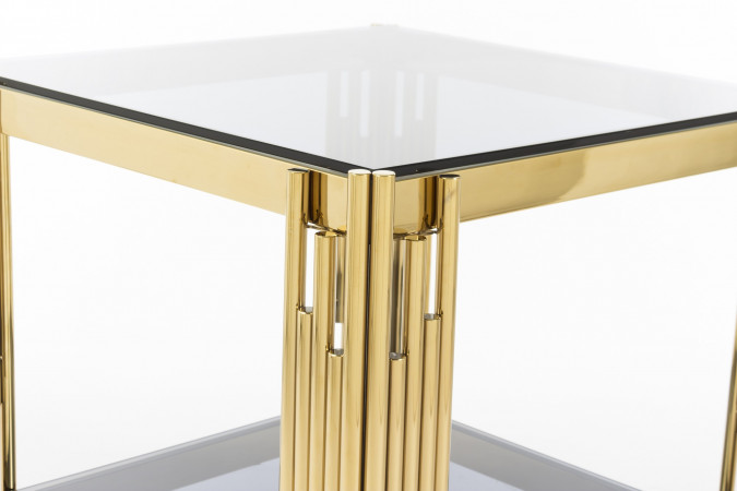 detail Zlatý konferenční stolek se skleněnou deskou GD DESIGN