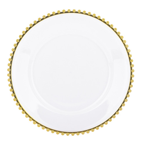 Dekorativní talíř se zlatým okrajem