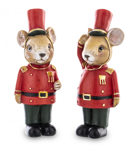 Figurka myška v červené uniformě