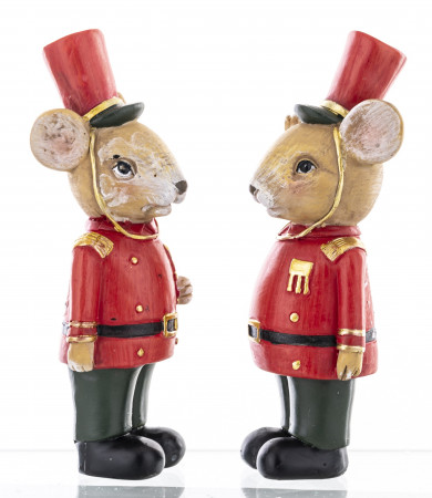 detail Figurka myška v červené uniformě GD DESIGN