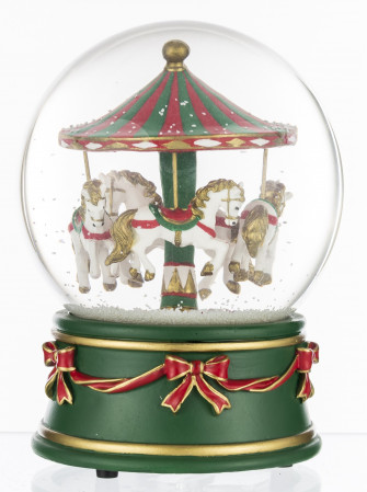 detail Vánoční sněžítko kolotoč s hrací skříňkou GD DESIGN