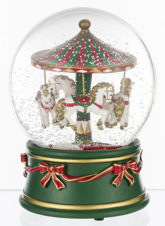 detail Vánoční sněžítko kolotoč s hrací skříňkou GD DESIGN
