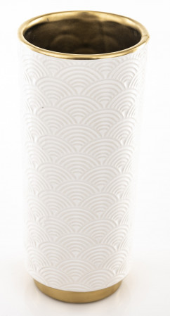 detail Keramická váza se zlatým detailem 25 cm GD DESIGN