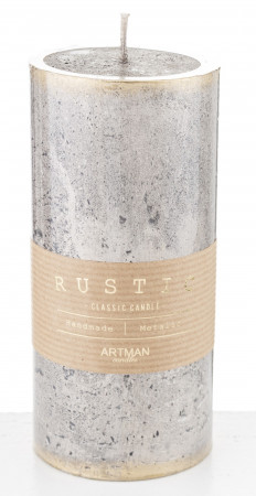 detail Svíčka šampaň Rustic Patyn válec GD DESIGN
