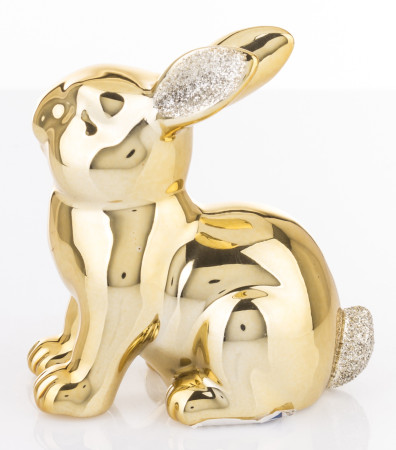 detail Dekorační figurka králík zlatý GD DESIGN