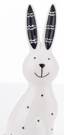 detail Dekorace figurka králík bílo-černý GD DESIGN